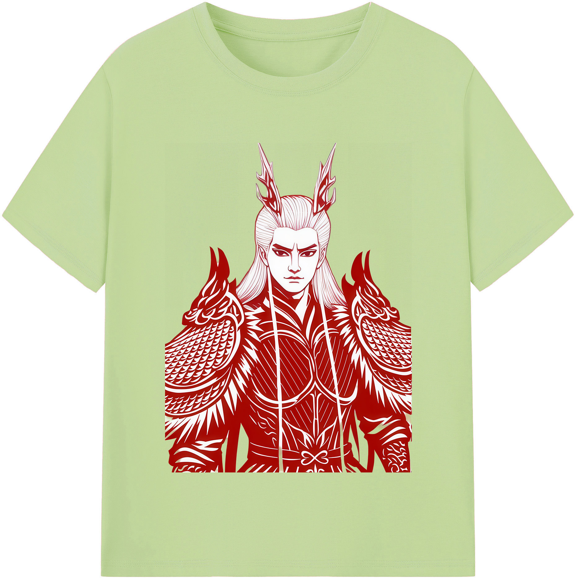 （画像用） Ne Zha 2 ナタ 魔童の大暴れ 綿100％半袖Tシャツ（フロントプリント）